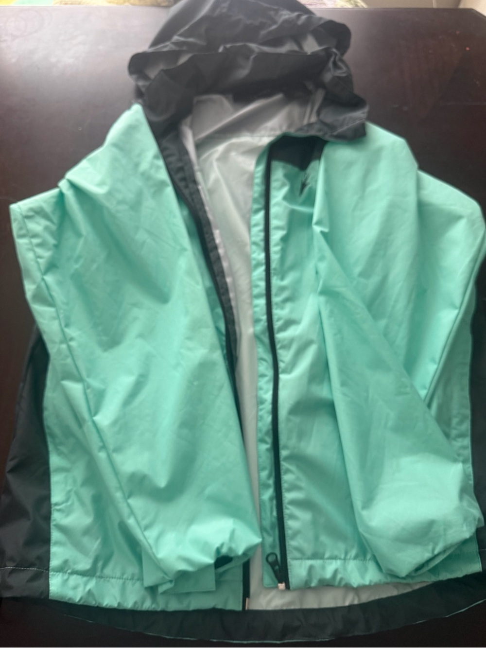 Light Mint Hooded Shrug - Breathable Layering Jacket